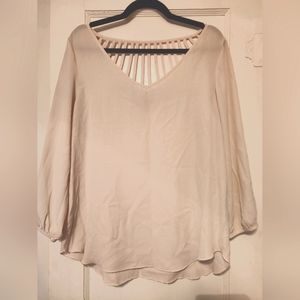 Flowy Beige Womens Blouse
